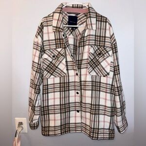 Nautica Women’s Flannel Button Down Shacket